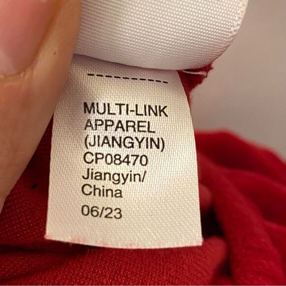 Soft red stretch velvet rhinestone winter fall Christmas Jumpsuit wide leg 10-12 - Picture 7 of 13